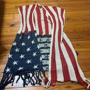 Rue21 Red, White, and Blue American Flag Cardigan